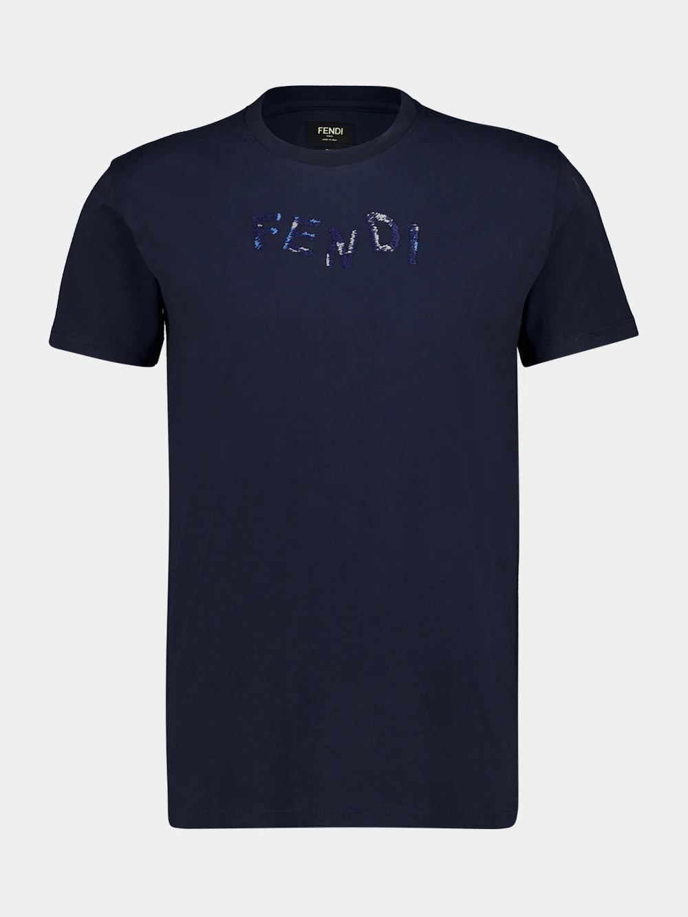 Dark Blue Cotton Logo T-Shirt
