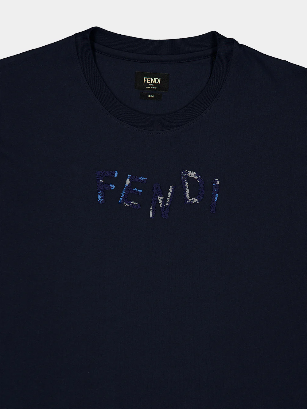 Dark Blue Cotton Logo T-Shirt - Image 3