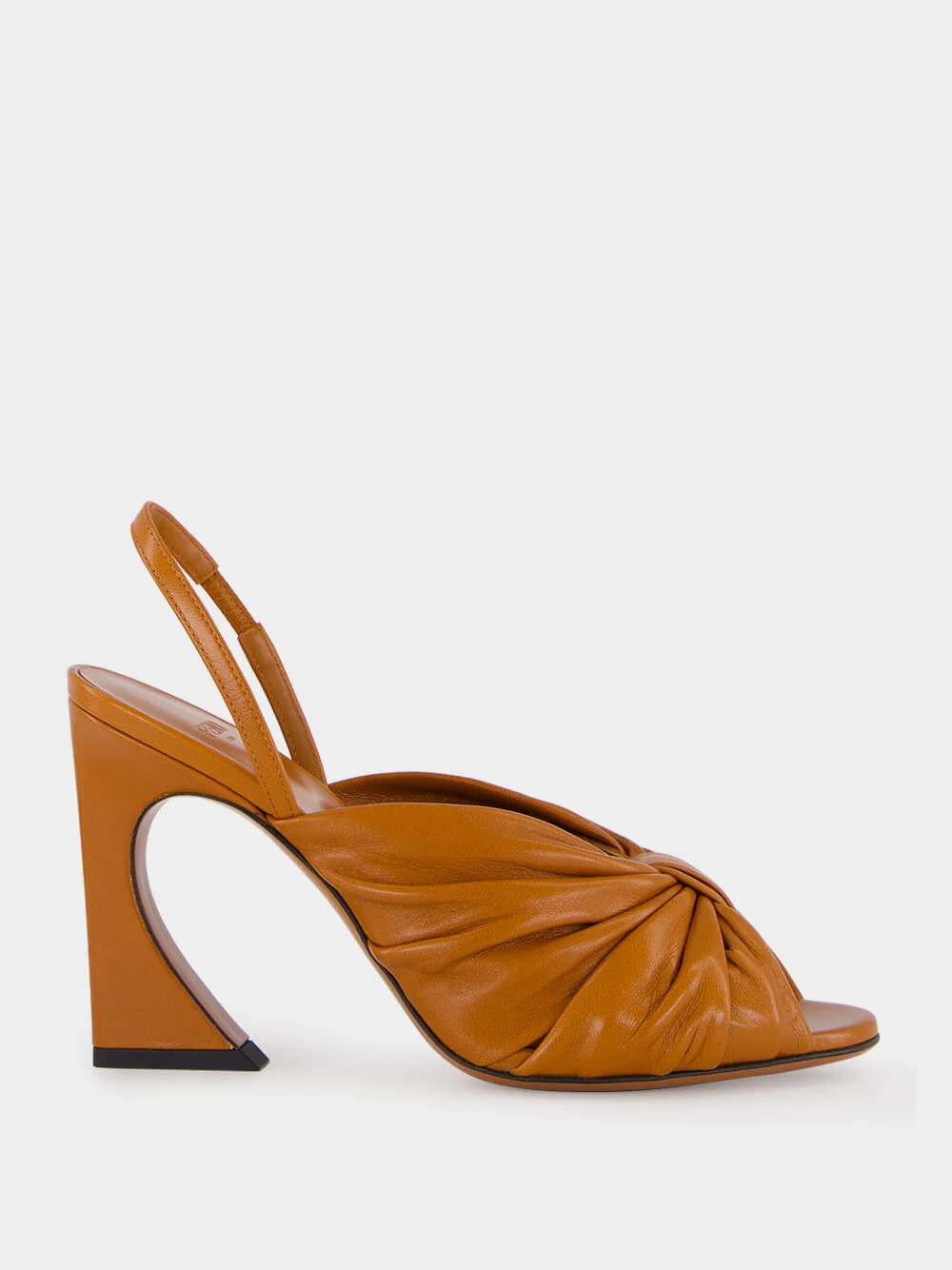 Tan Arco Nappa Slingback Heels