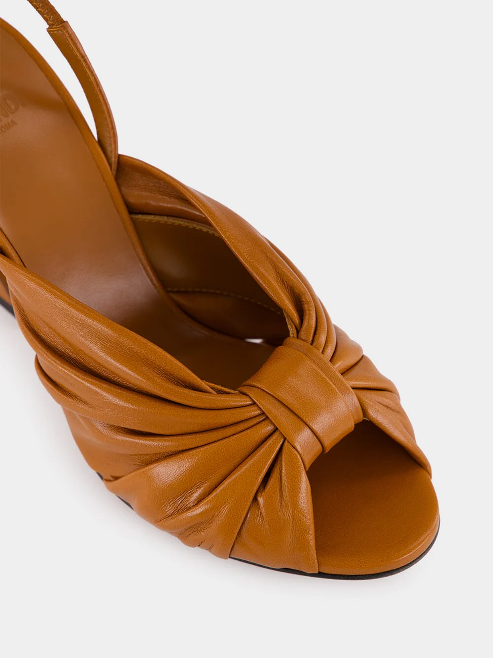 Tan Arco Nappa Slingback Heels - Image 7