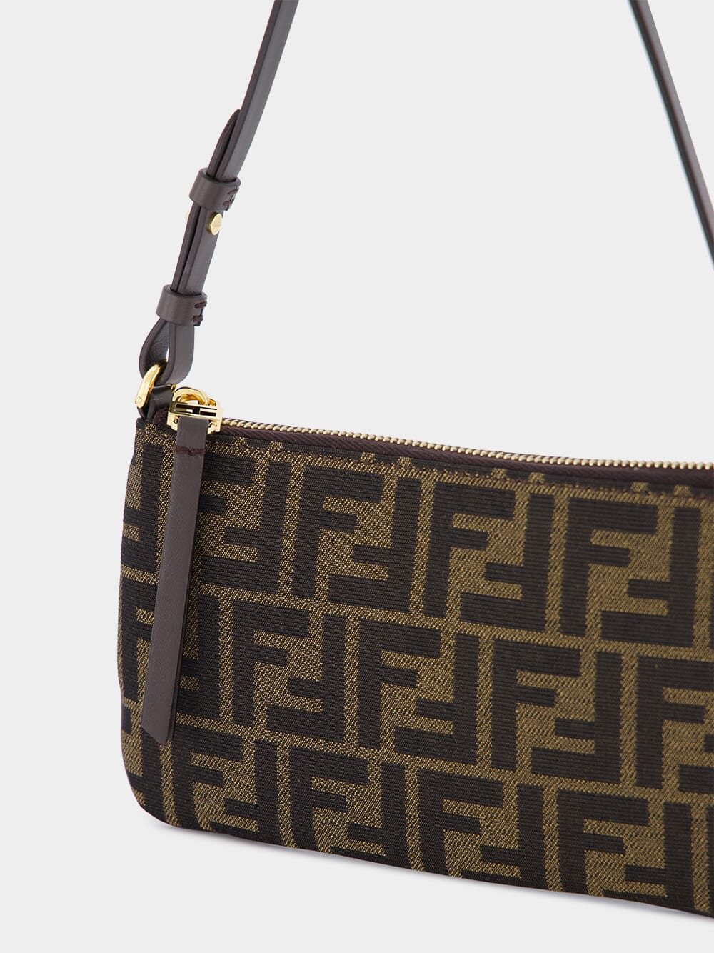 Tobacco Brown Flat Baguette Pouch - Image 6