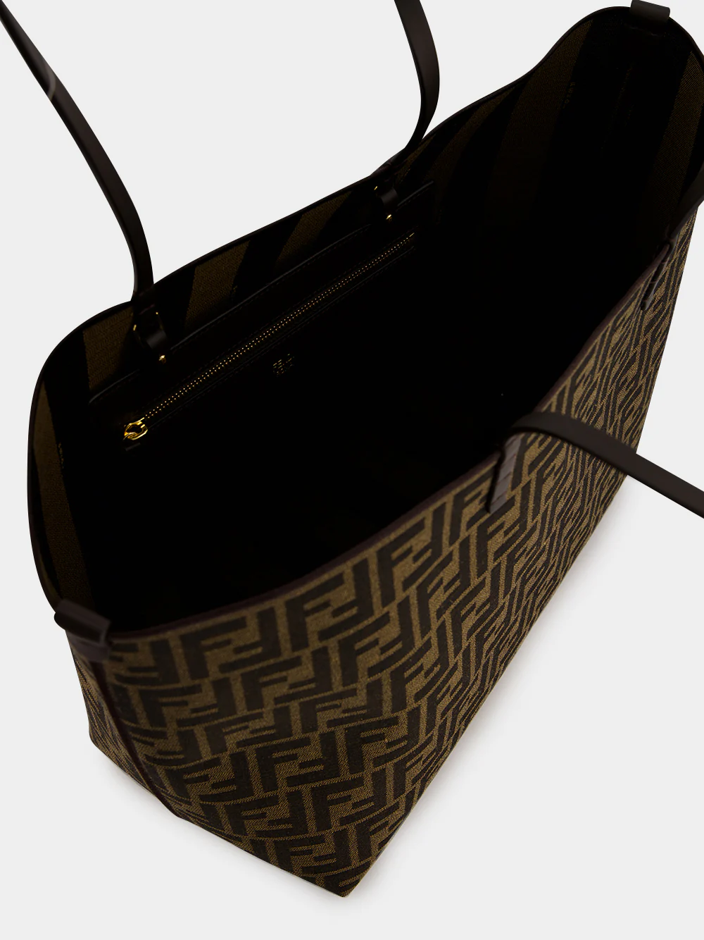 Tobacco Brown FF Medium Roll Shopper Bag - Image 5