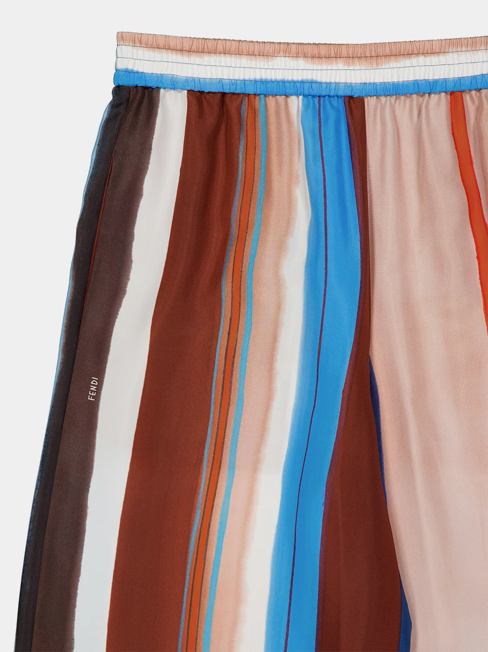 Multicolour Striped Silk Trousers - Image 3