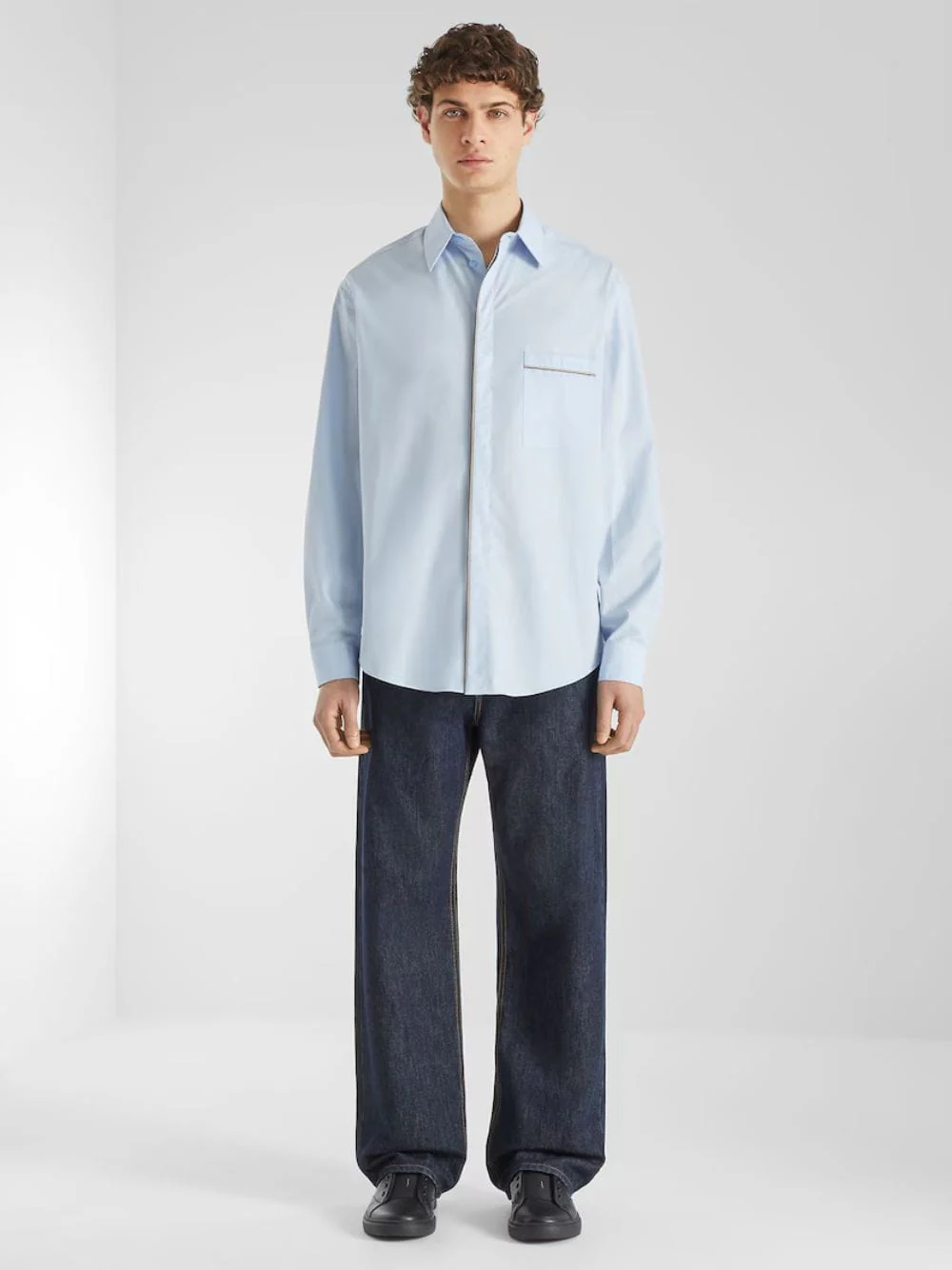 Dark Blue Straight-Leg Denim Jeans - Image 2
