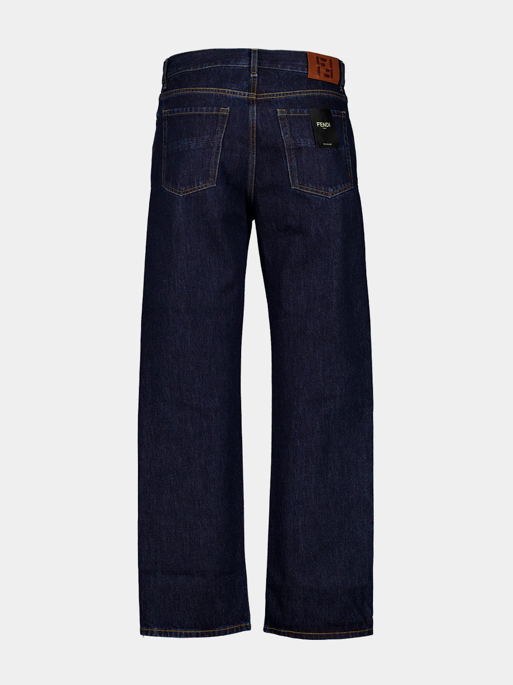 Dark Blue Straight-Leg Denim Jeans - Image 3