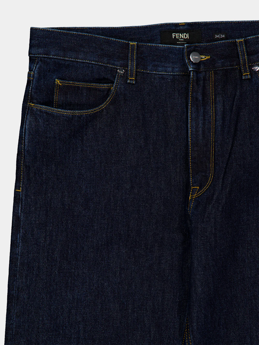 Dark Blue Straight-Leg Denim Jeans - Image 4