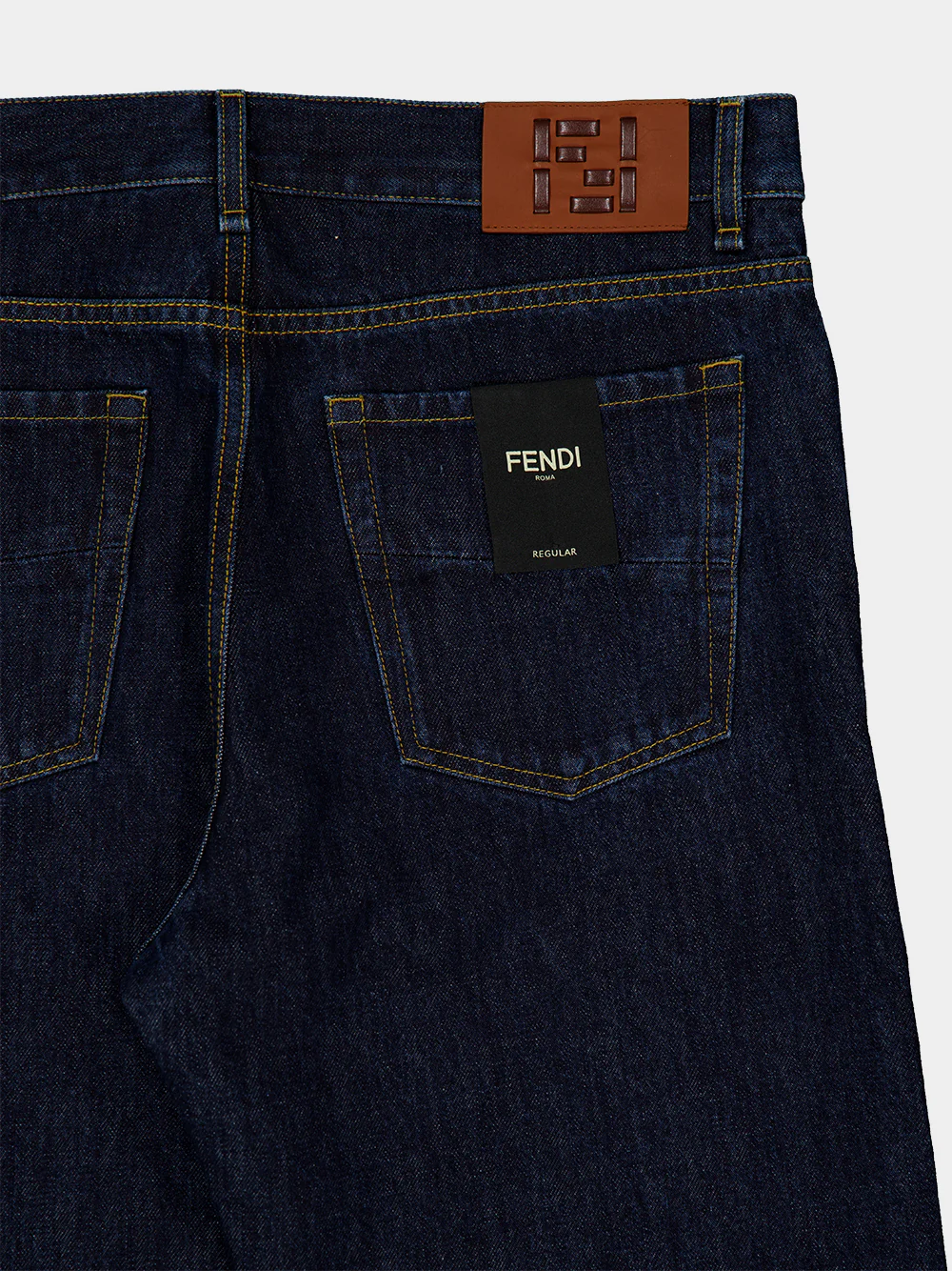 Dark Blue Straight-Leg Denim Jeans - Image 5