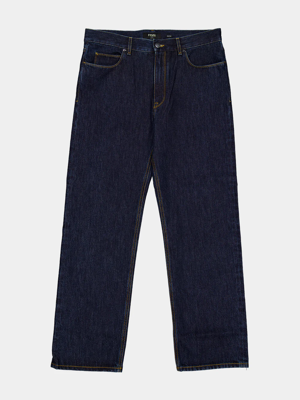 Dark Blue Straight-Leg Denim Jeans - Image 6
