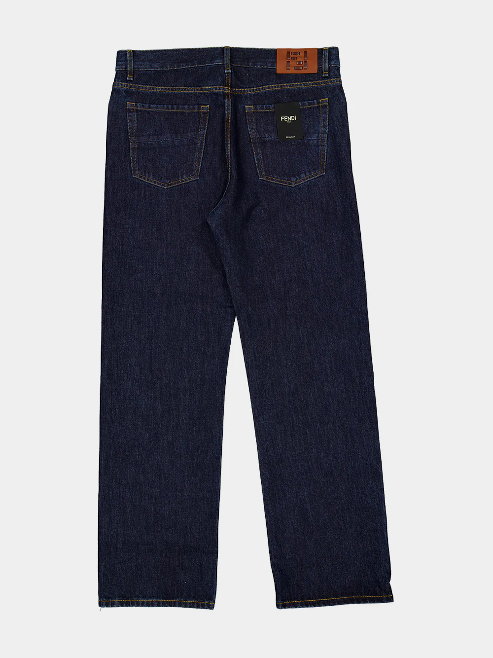 Dark Blue Straight-Leg Denim Jeans - Image 7