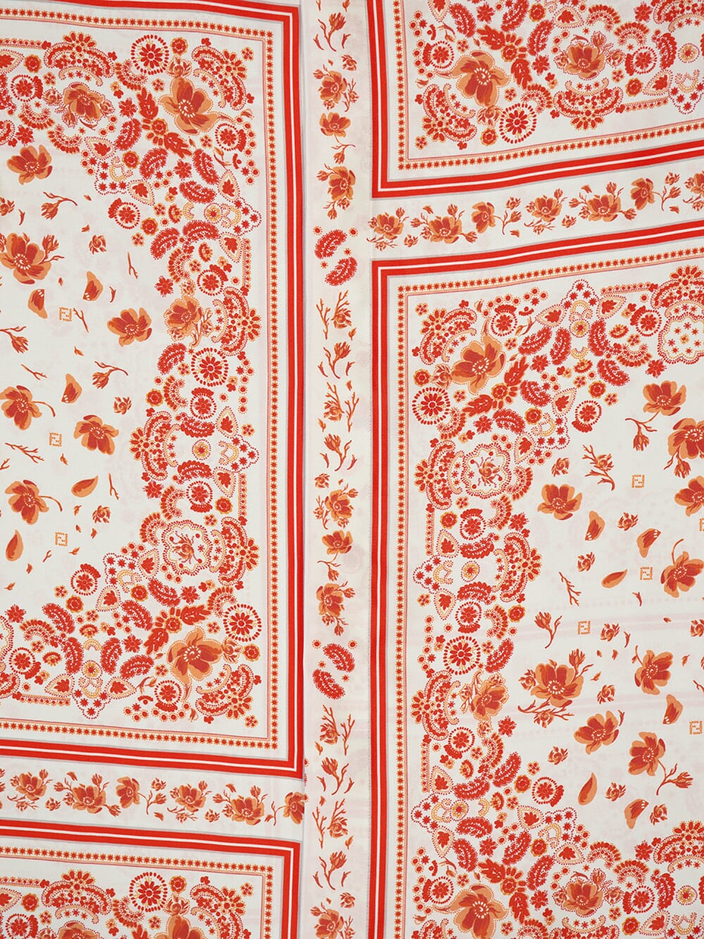 White and Red Bandana Silk Shirt - Image 4