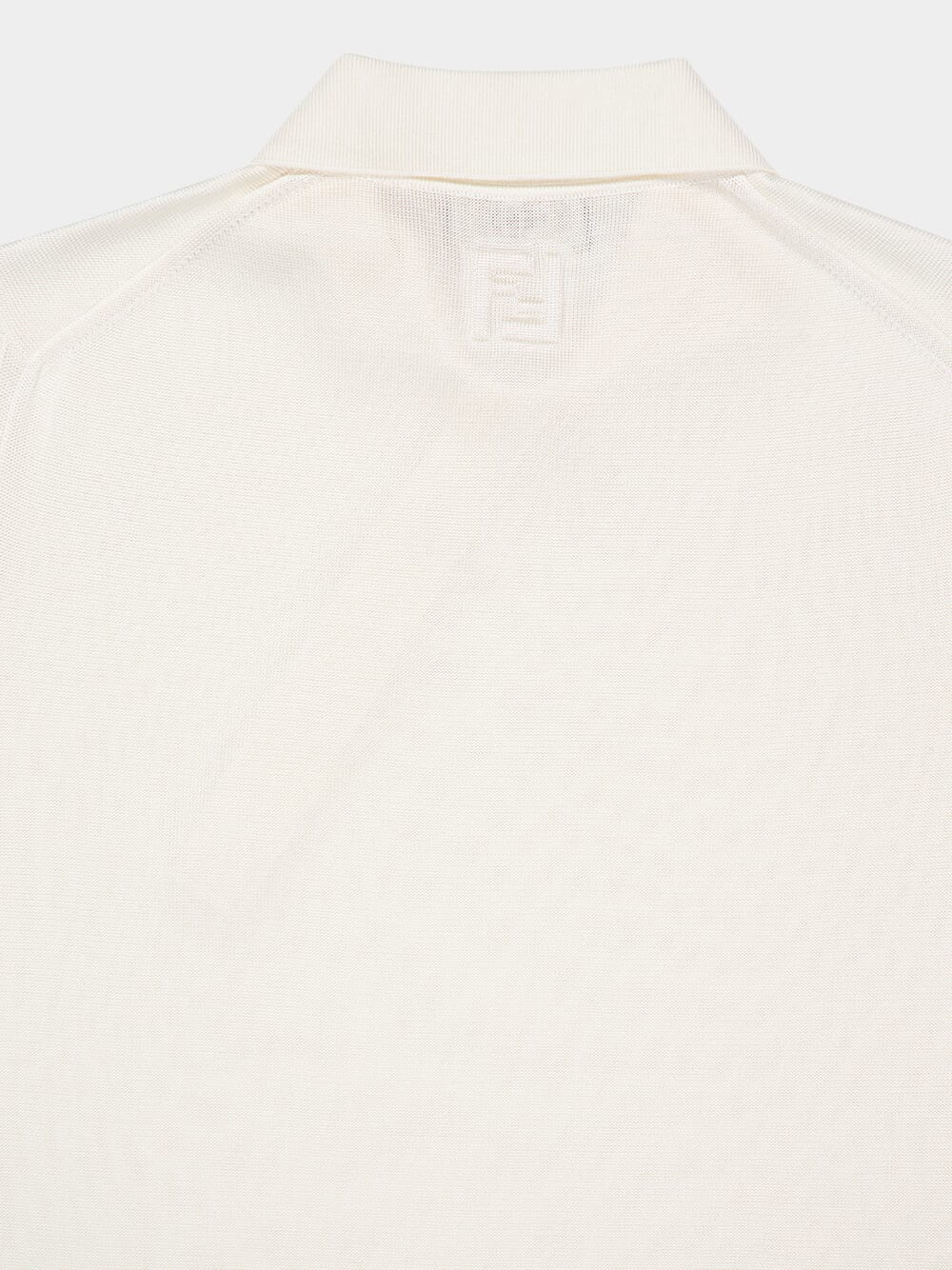 White Asymmetric Button Polo Shirt - Image 10