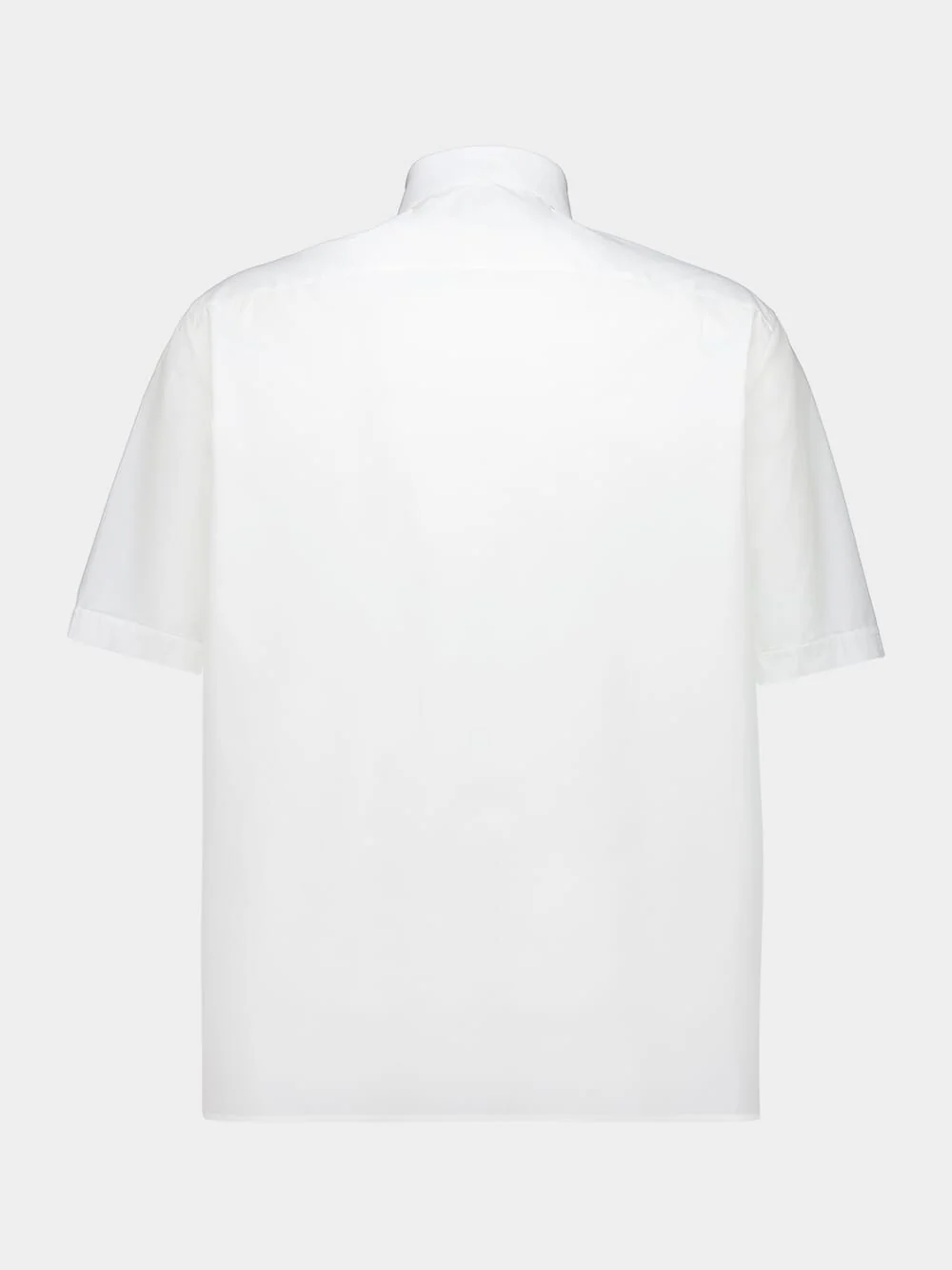 White Cotton Boxy Fit Short Sleeve Shirt - Image 2