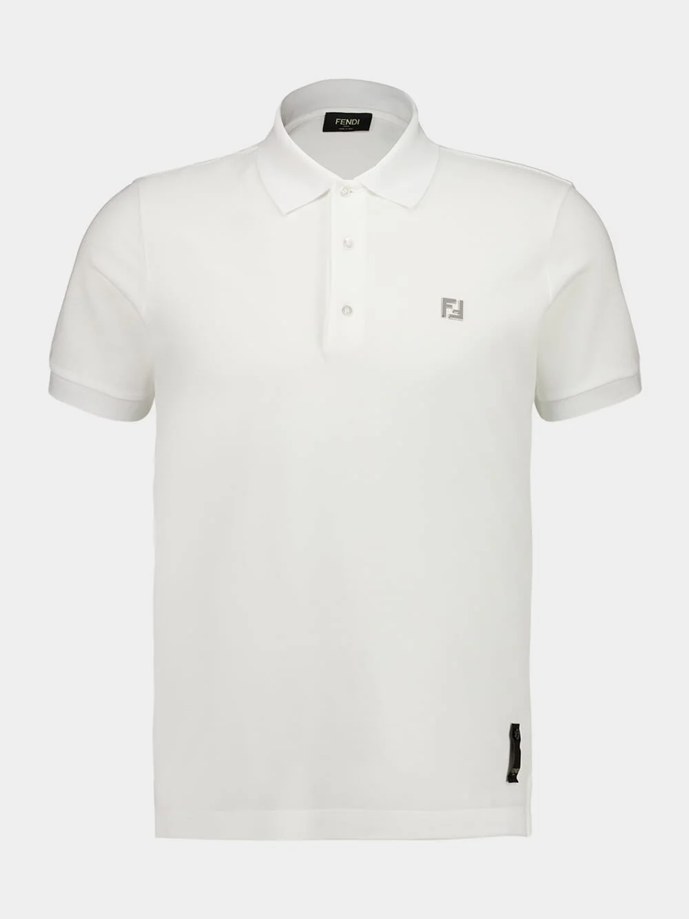 White Cotton Piqué Polo Shirt