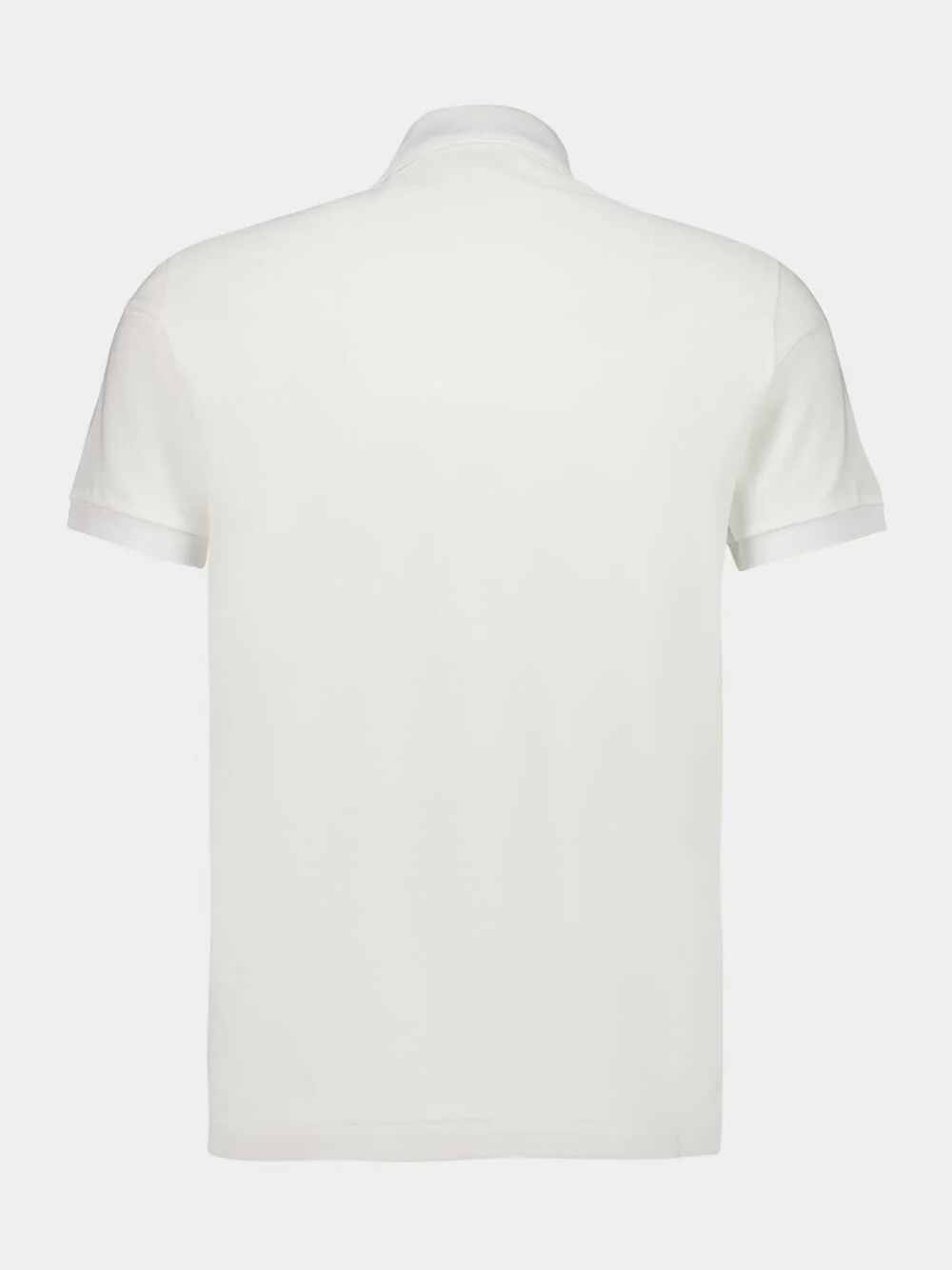 White Cotton Piqué Polo Shirt - Image 2