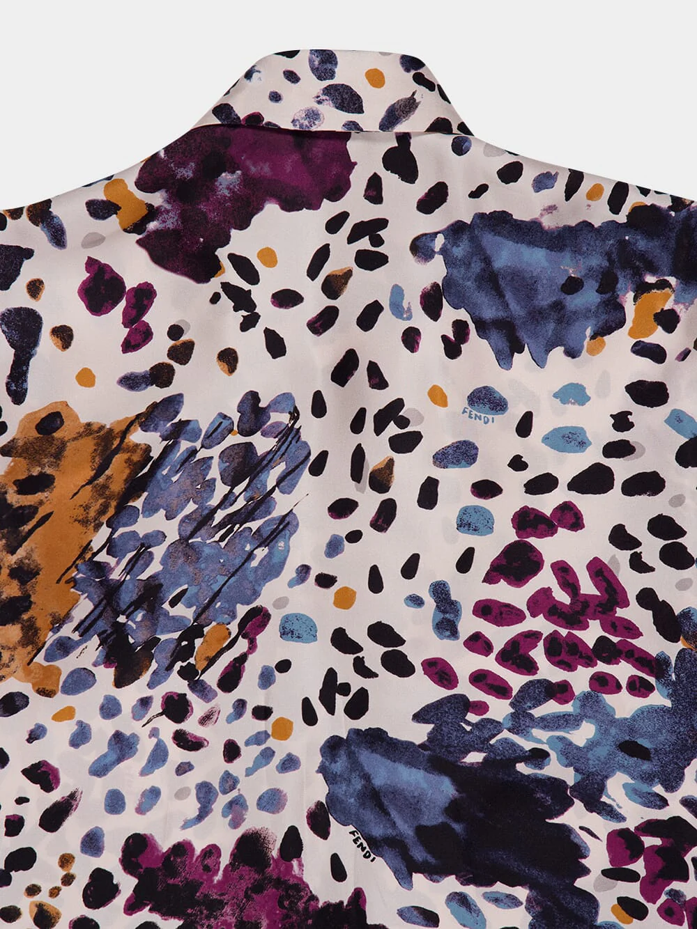 White Falena Print Silk Shirt - Image 6
