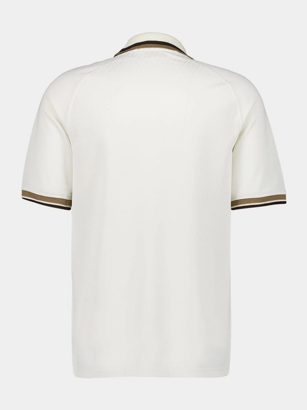 White FF Jacquard Polo Shirt - Image 2