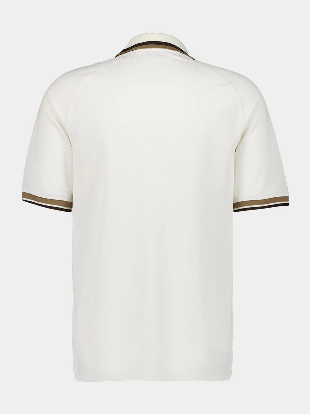 White FF Jacquard Polo Shirt - Image 5