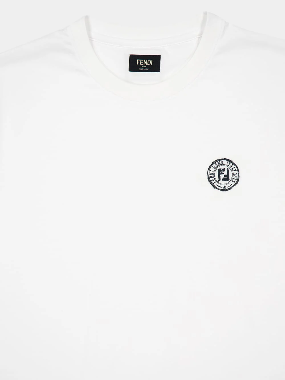 White FF Postcards Cotton T-Shirt - Image 3