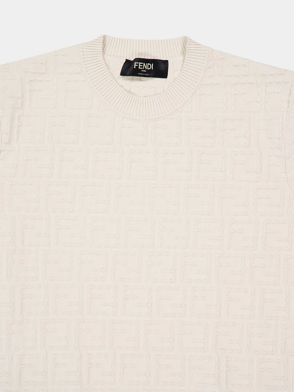 White FF Selleria Cotton Pullover - Image 3