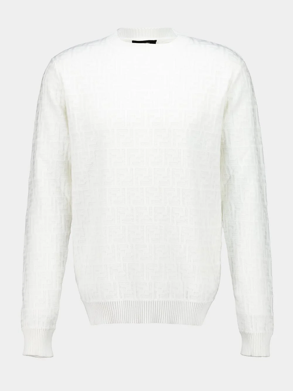 White FF Zucca Cotton Jumper