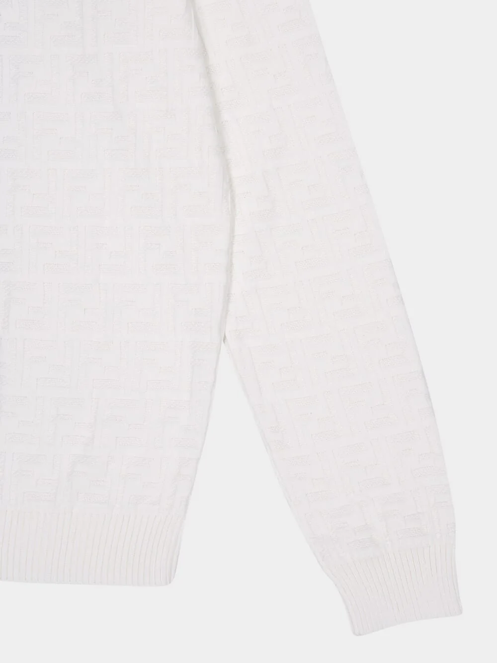 White FF Zucca Cotton Jumper - Image 3