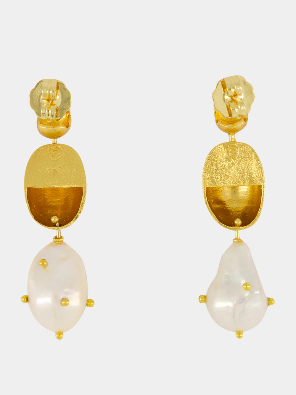 Gold Tokyo Pearl Drop Earrings - Image 2