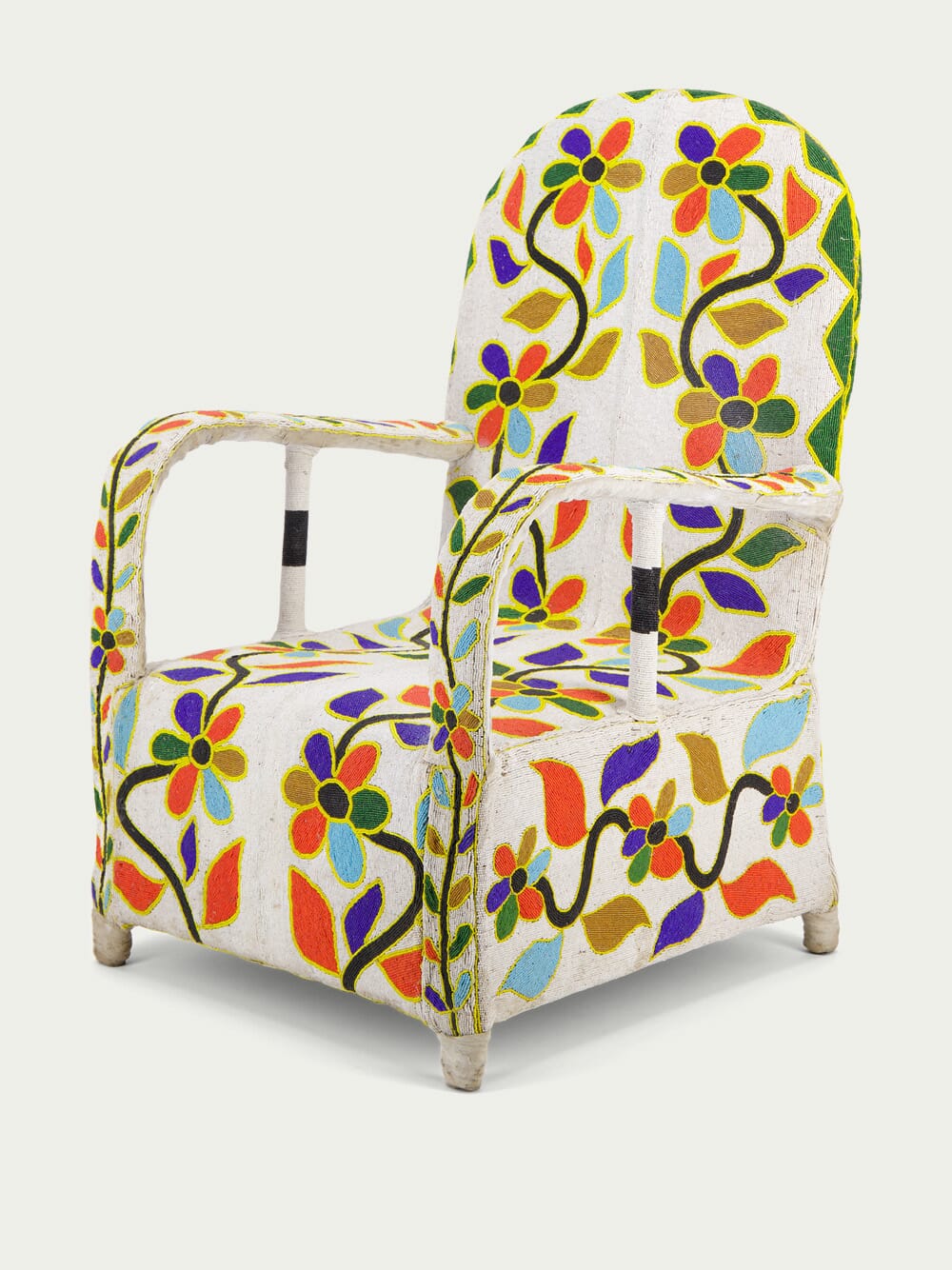 Recycled White Beeds Armchair - Image 2