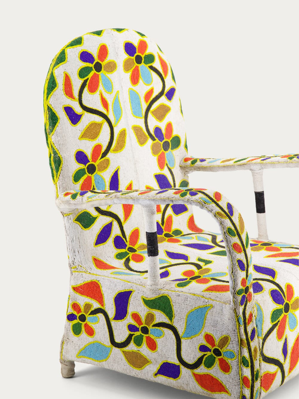 Recycled White Beeds Armchair - Image 4