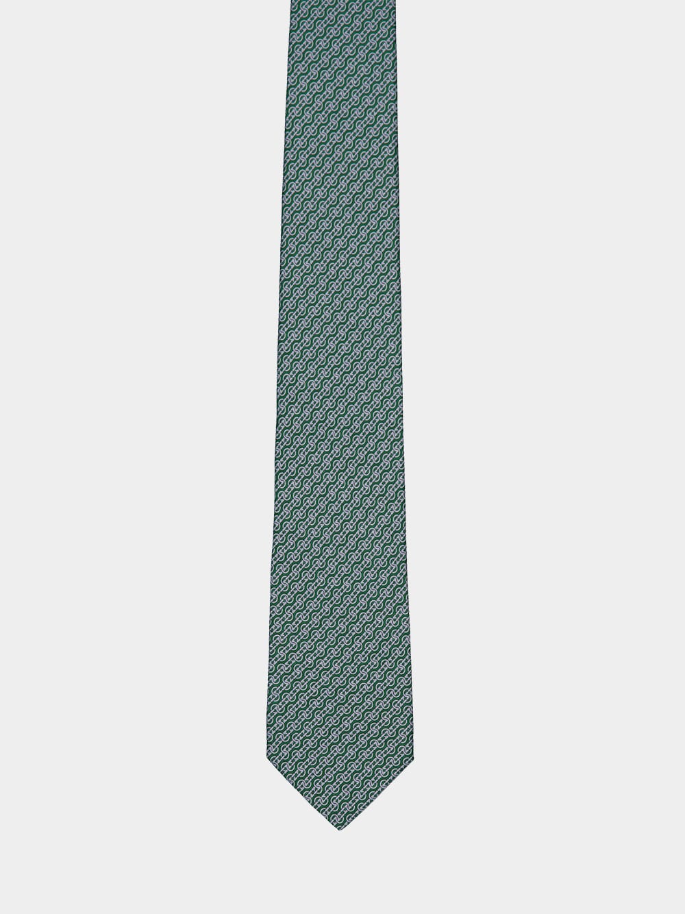 Green Trofeo Silk Tie - Image 3