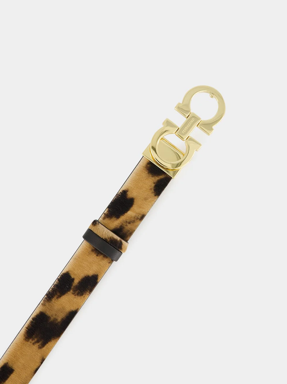 Adjustable Gancini Animal-Print Belt - Image 2