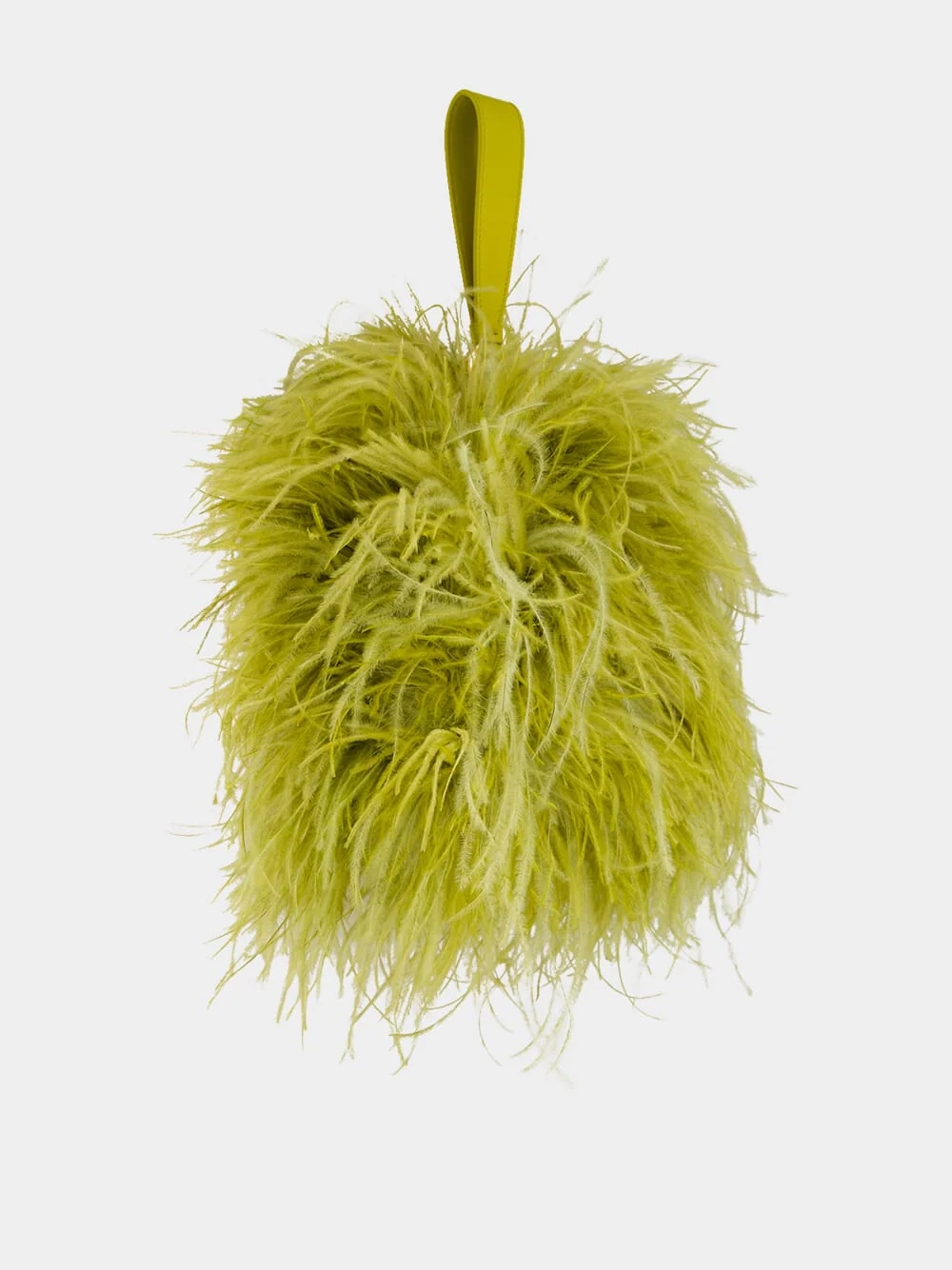 Antique Yellow Feather Mini Clutch Bag - Image 4