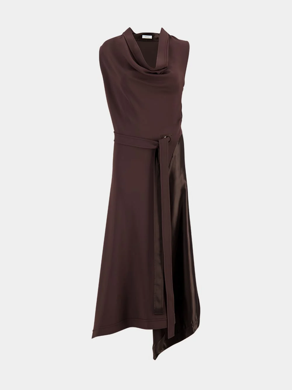 Asymmetric Cowl-Neck Midi Dress - Image 2