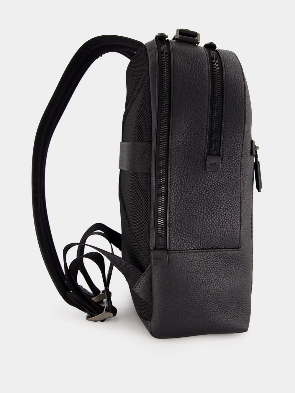 Black Calfskin Leather Backpack - Image 4