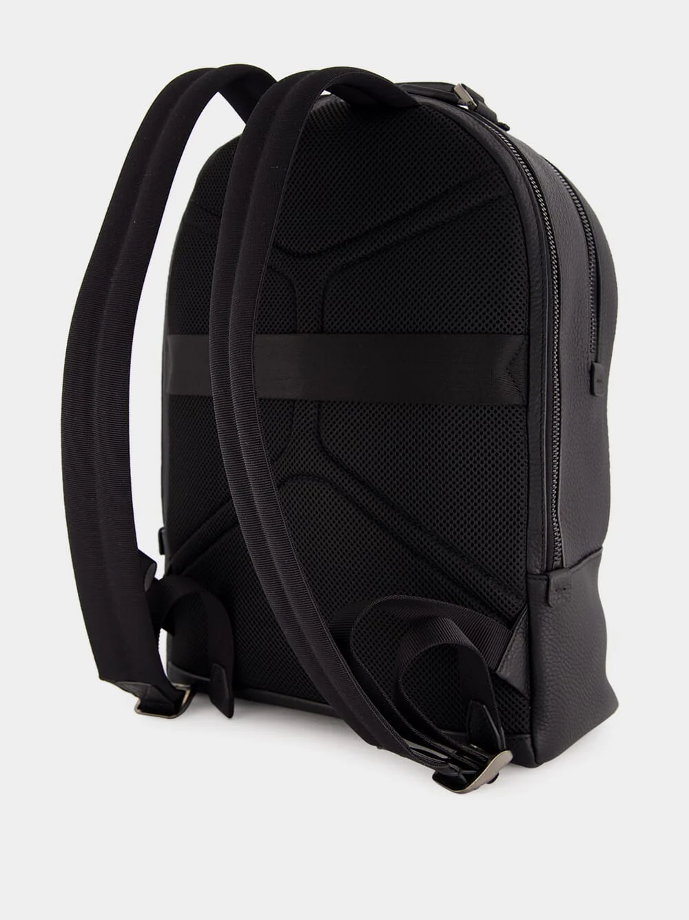 Black Calfskin Leather Backpack - Image 5