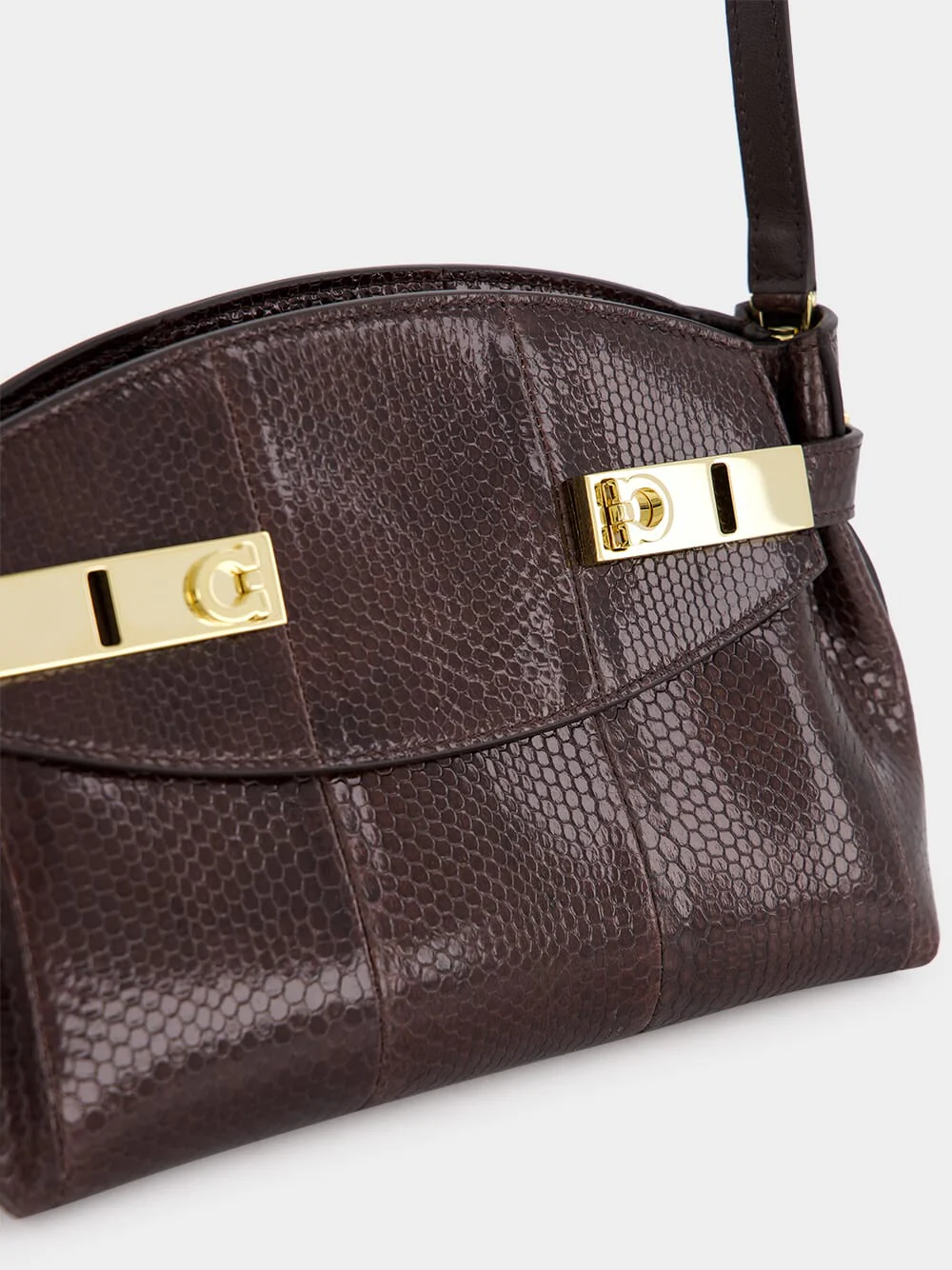 Brown Ayers Leather Pouch with Strap - Image 7