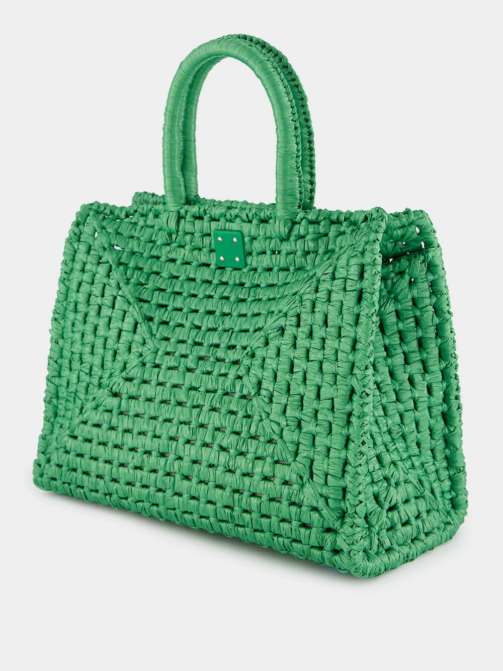 Green Medium Studio Box Bag - Image 5