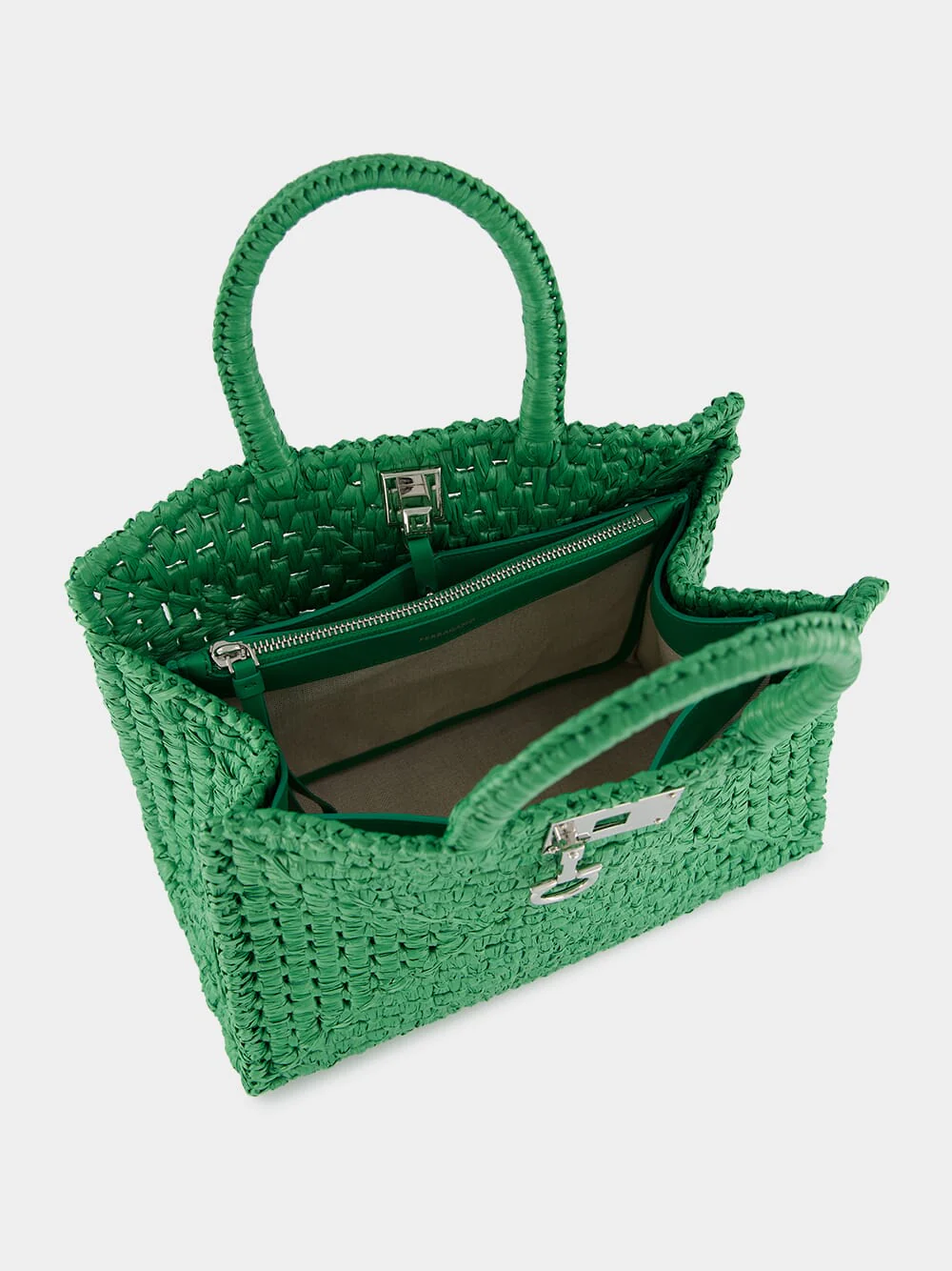 Green Medium Studio Box Bag - Image 6