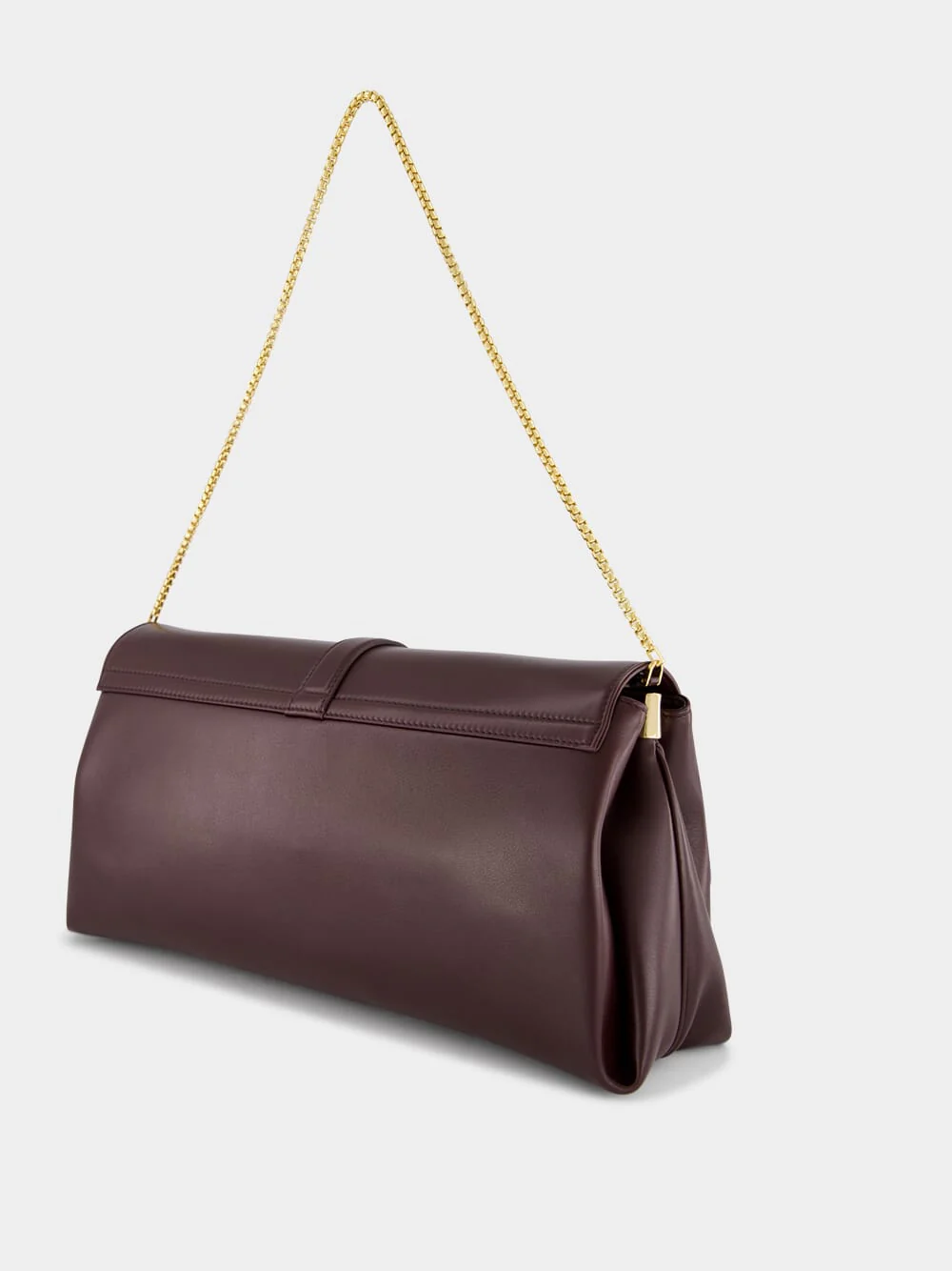 Oxblood Red Large Front Flap Soulder Bag - Image 5