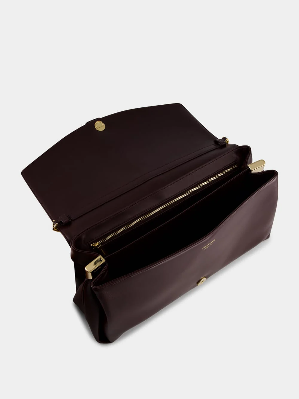 Oxblood Red Large Front Flap Soulder Bag - Image 6