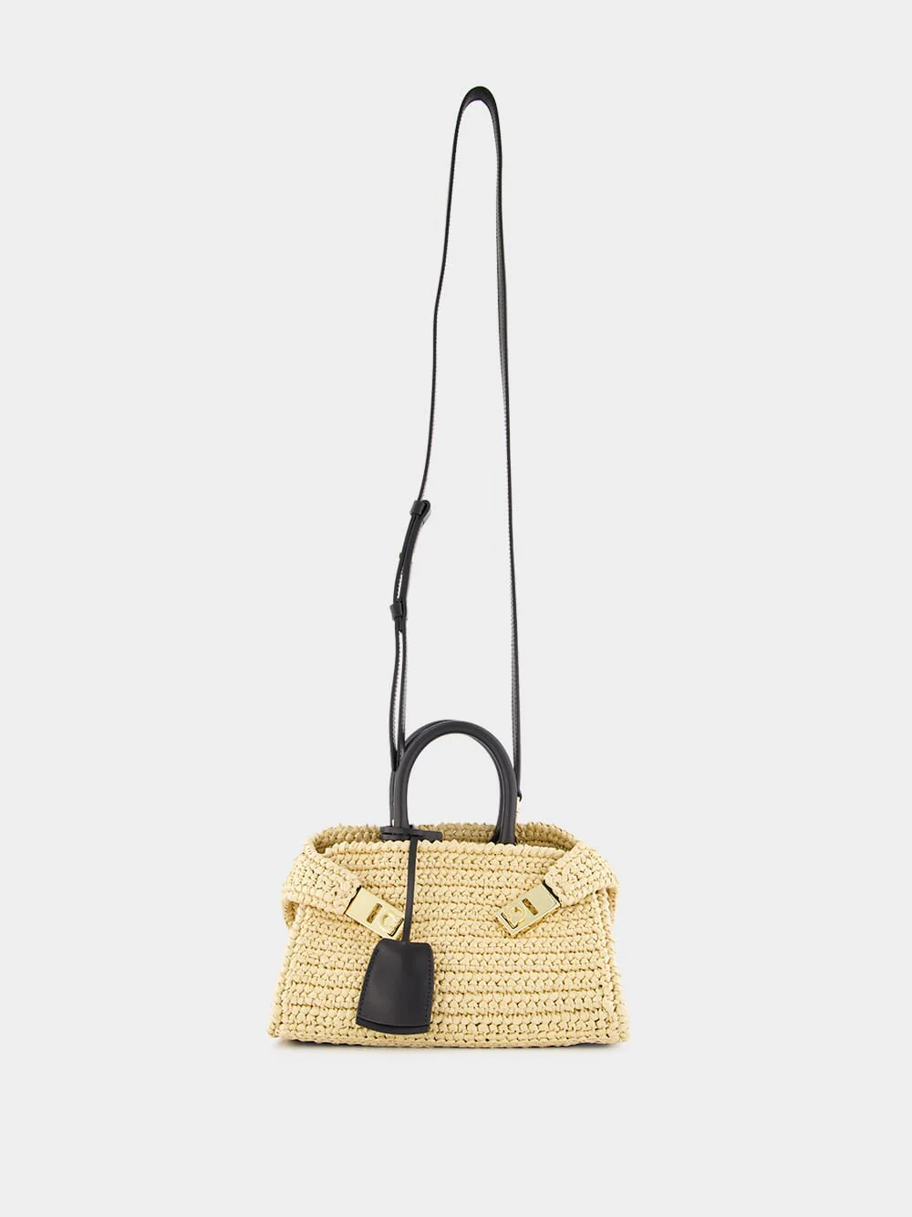 Raffia-Effect Hug Mini Bag - Image 3