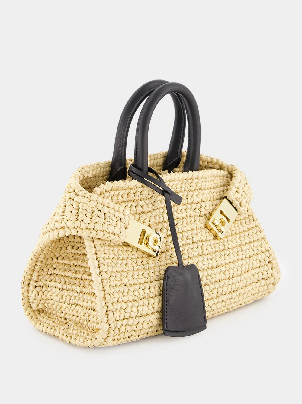 Raffia-Effect Hug Mini Bag - Image 4