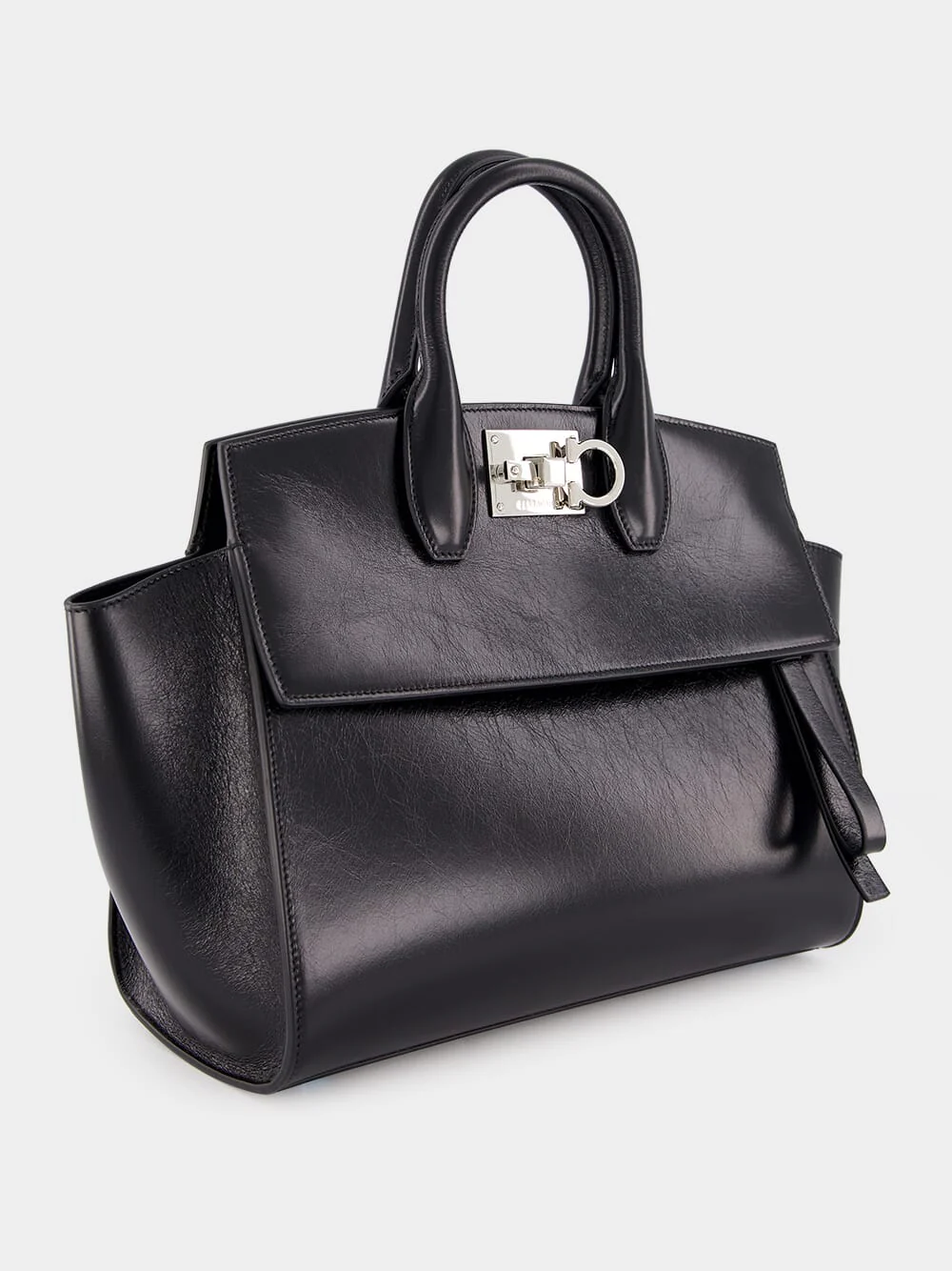 Small Black Calfskin Handbag - Image 3