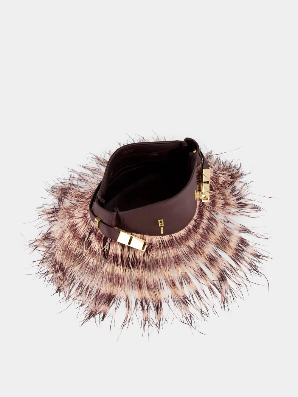 Small Hug Ostrich Feather Bag - Image 6