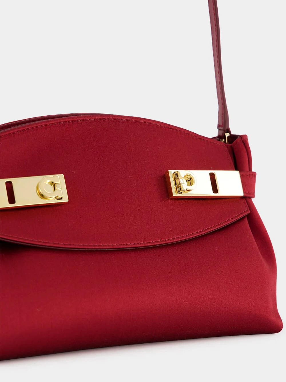 Small Red Silk Pouch Bag - Image 7