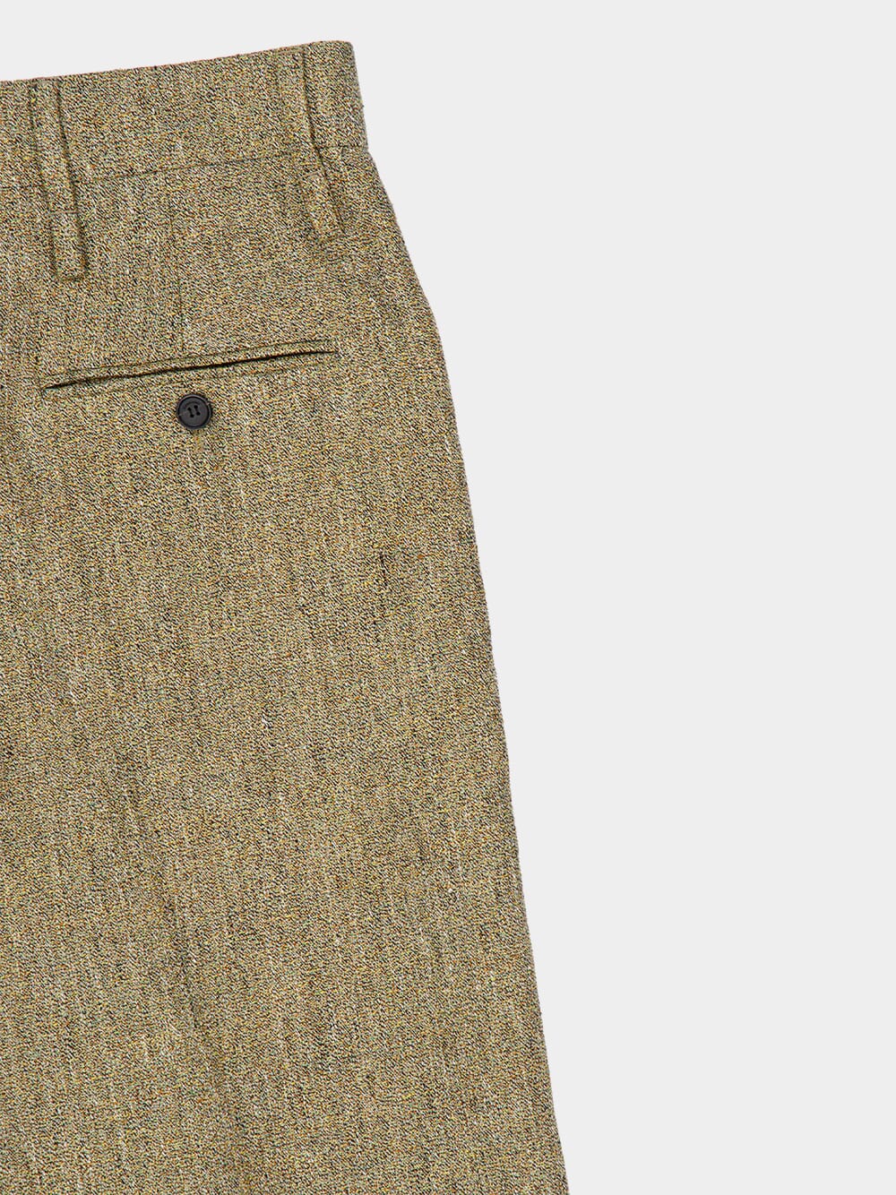 Beige Tailored Linen Trousers - Image 4
