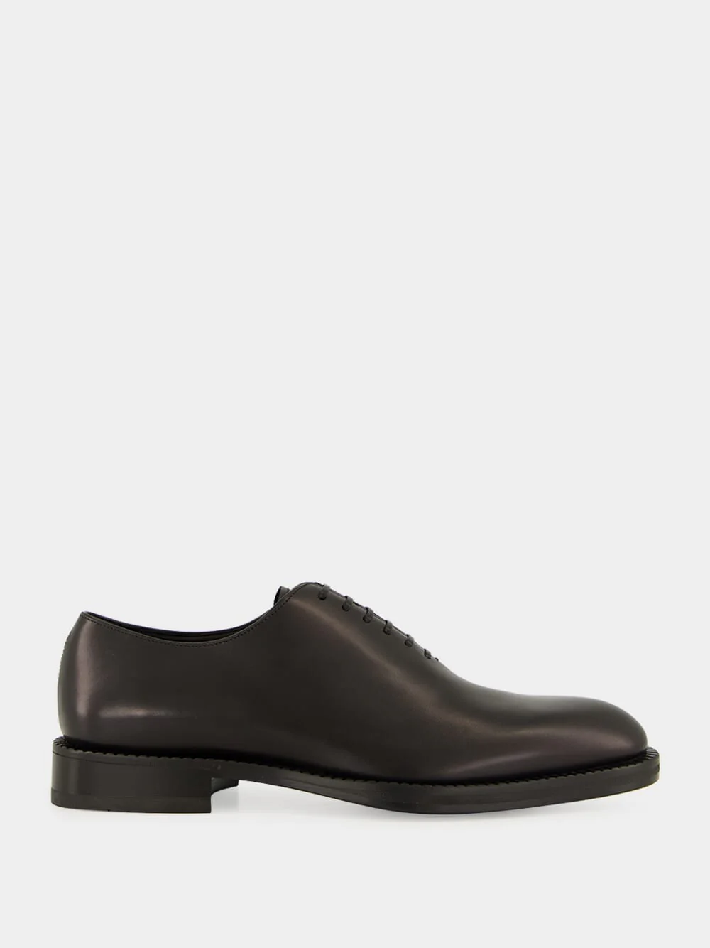 Black Amber Leather Derby Shoes