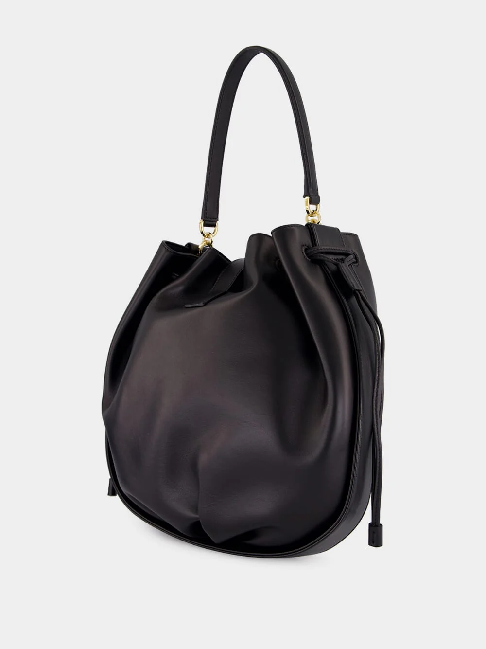 Black Calfskin Hug Bucket Bag - Image 7