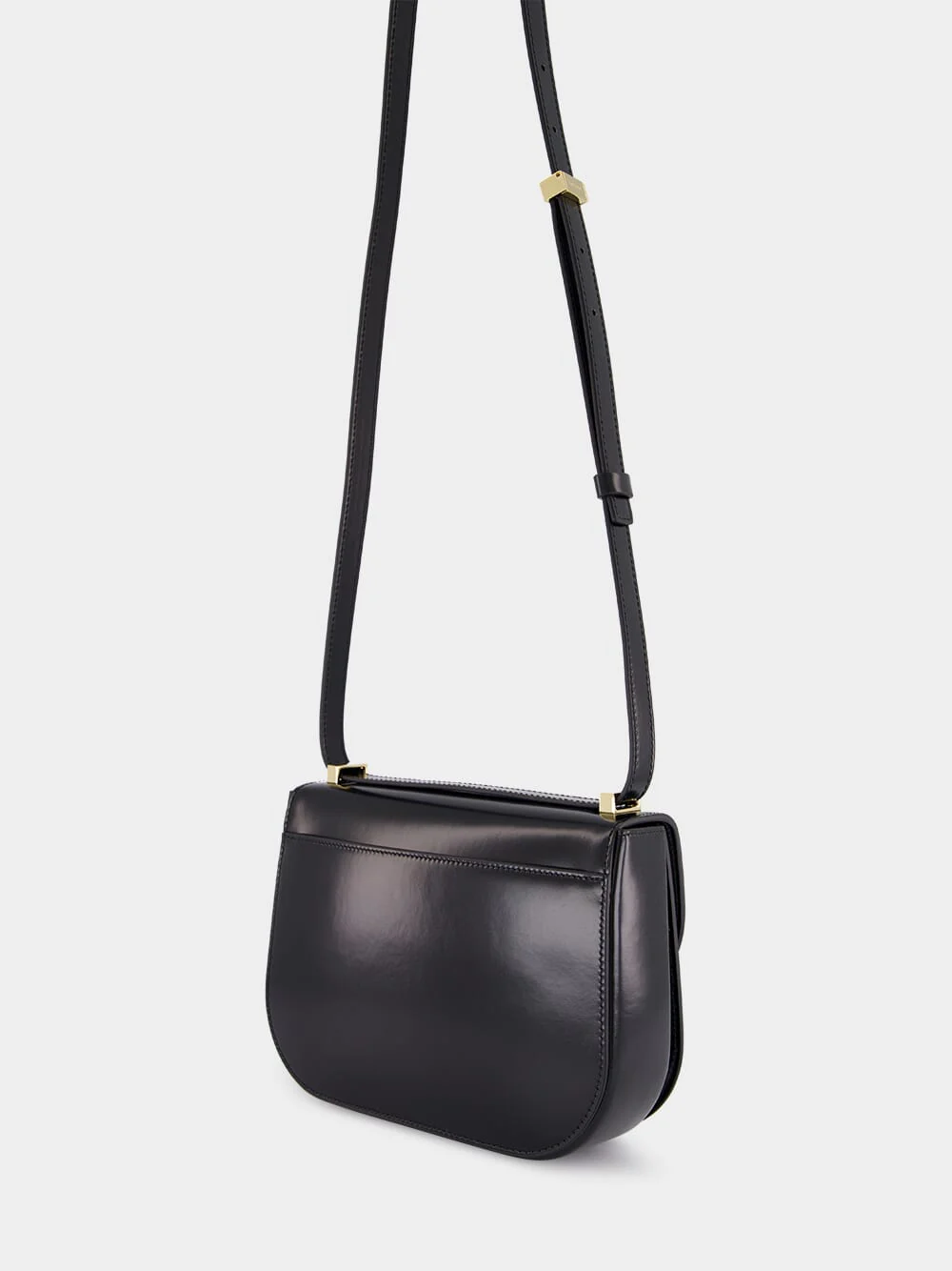 Black Double Gancini North-South Crossbody Bag - Image 5