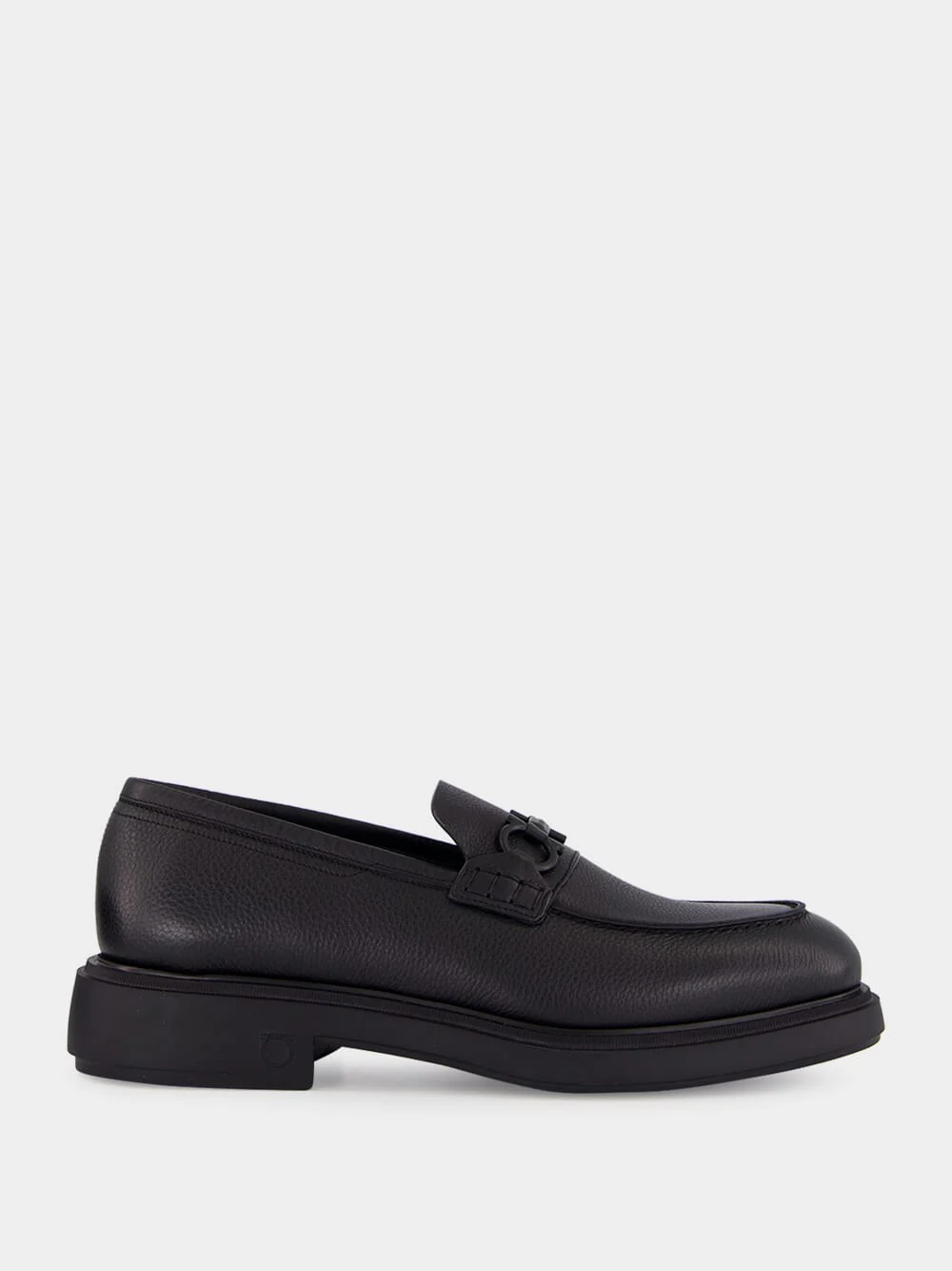 Black Gancini Bit Loafers
