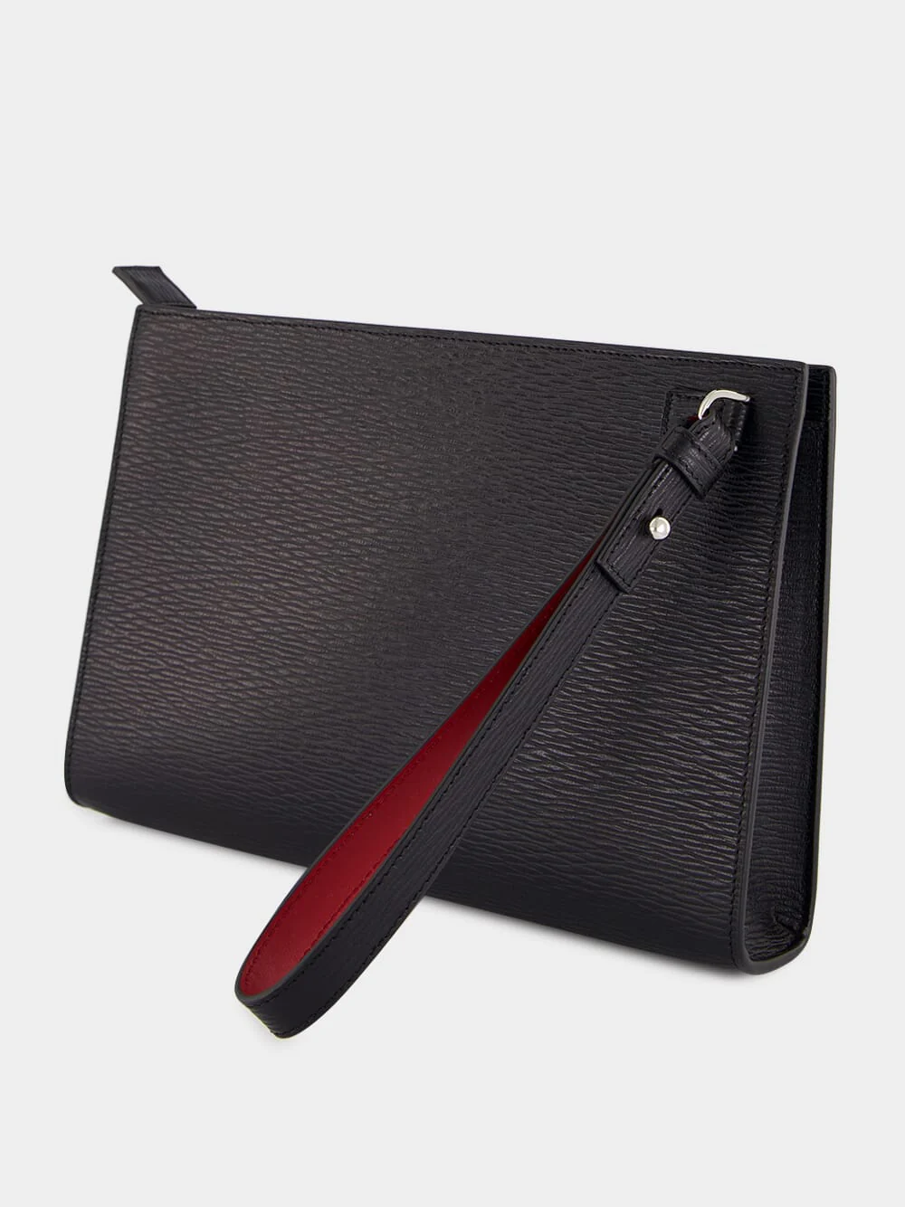 Black Gancini Calf Leather Pouch - Image 4